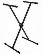 ROXTONE KS016 black "X"-cтойка под клавишные инструменты, высота 20-99 см, ширина 30-100 cм, максимальная нагрузка 40 кг, цвет матовый черный, вес 3,8 кг