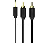 PROAUDIO MTRS2R-2E Кабель мини-джек 1x3,5"TRS  2xRCA, длина 2 метра, металлические черные разъемы