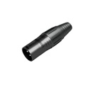 Seetronic SCSM3-BG кабельный 3-контактный разъем XLR "папа", позолоченные контакты, черный