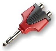 ROXTONE RPAN330 Переходник 6.3 мм stereo Male Jack  2xRCA Female