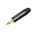 Seetronic M2TP3C-BG кабельный разъем Jack 3.5 мм TRS (стерео) штекер, золоченые контакты, черный корпус