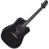 Greg Bennett D1CE/BK  Электроакустическая гитара, dreadnought cutaway, Nato, активный EQ, цвет черный