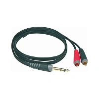 Klotz AY3-0100 аудиокабель стереоджек 6.3 мм - 2 RCA, длина 1 метр