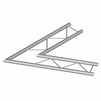 Dura Truss DT 22-C20H-L60 Узел стыковочный двухлучевой, угол, 60°, алюминиевый, ширина 220 мм, длина сторон 100 см. Труба 35х2. Вес 3,6 кг
