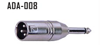 STANDS & CABLES ADA008  переходник XLR папа -> джек моно 6.3 мм