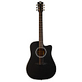 ROCKDALE Aurora D5 C BK Satin акустическая гитара, дредноут с вырезом, цвет черный, сатиновое покрытие