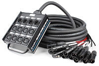 PROAUDIO MCS-1204-20M  Мультикор со сценической коробкой, 12 входов, 4 выхода, 20 метров