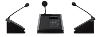 QSC PS-1650G  Настенная пейджинговая станция Q-Sys, 16 программируемых кнопок (A-P) с микрофоном на "гусиной шее"