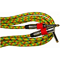 STANDS & CABLES GC-110-3 Инструментальный кабель в тканевой оплетке, разъемы Jack 6.3 мм моно - Jack 6.3 мм моно, длина 3 метра