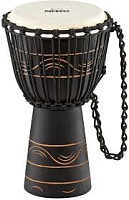 MEINL NINO-ADJ4-S  джембе африканский детский (7"x 8 1/2"), высота 15 3/4", материал - Mahogany Wood, мембрана натуральная, веревки - HTP-нейлон, цвет черный