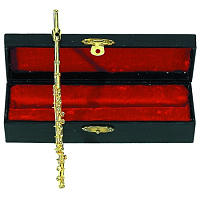 GEWA Miniature Instrument Flute Сувенир флейта, латунь, 15 см, с футляром