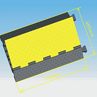 Invotone CG5  защитный порог для кабеля, 5 каналов, 770х485х65 мм