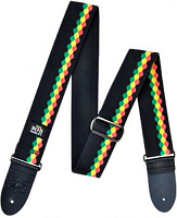 DUNLOP BОВ-02 Bob Marley Hackey Sack Ремень гитарный, хлопок, черный