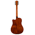 ROCKDALE Aurora D6 C E ALL-MAH Gloss электроакустическая гитара, дредноут с вырезом, корпус из махагони, цвет натуральный, глянцевое покрытие