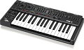 Behringer MS-1-BK аналоговый синтезатор, 32 полноразмерных полувзвешенных клавиши, аналоговые VCO, VCF и VCA, фильтр нижних частот, цвет черный