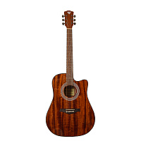 ROCKDALE Aurora D6 C ALL-MAH Gloss акустическая гитара, дредноут с вырезом, корпус из махагони, цвет натуральный, глянцевое покрытие