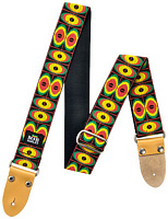 DUNLOP BОВ-08 Marley Flowers с Marley Ovals Ремень гитарный, хлопок