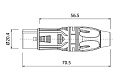ROXTONE RX3F-BS Разъем XLR кабельный, "мама", 3-контактный, цвет черный, HQ