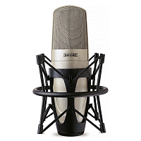 SHURE KSM32/SL студийный конденсаторный микрофон, цвет шампань, держатель-паук, чехол для хранения