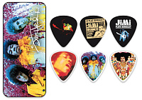DUNLOP JН-PT01М Are You Experienced Pick Tin Набор медиаторов в жестяном коробке, средние (12 шт)