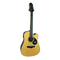 GREG BENNETT GD112SCE/N  12-струнная электроакустическая гитара с вырезом, дредноут, цвет натуральный