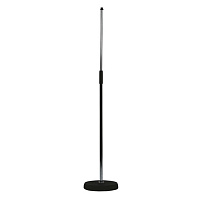 ECO MS014 Black прямая микрофонная стойка, чугунное основание с резиновым антивибрационным кольцом, цвет черный, вес 4.5 кг