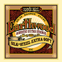 Ernie Ball 2047 струны для акустической гитары Silk & Steel Extra Soft (10-14-20w-28-40-50)