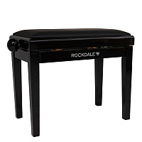 ROCKDALE RHAPSODY 131 BLACK GLOSS банкетка, цвет корпуса черный глянцевый, цвет сиденья черный