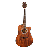 ROCKDALE Aurora D6 C ALL-MAH Satin акустическая гитара, дредноут с вырезом, копрус из махагони, цвет натуральный, сатиновое покрытие