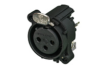 Neutrik NC3FAAV1 панельный разъем XLR female, вертикальная установка на ПП