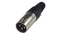 NordFolk NCX5002 кабельный разъем XLR male, хром, пластиковая крышка