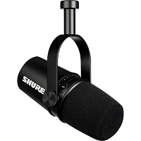 SHURE MV7-K гибридный широкомембранный USB/XLR микрофон для записи/стримминга речи и вокала, цвет черный