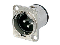 Neutrik NC3MD-V панельный разъем XLR male серии D, вертикальная установка на ПП