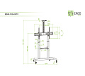 ErgoFount BSM-100-06TV  Мобильная стойка с регулировкой высоты для дисплея диагональю 60"-100"