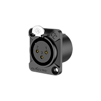 ROXTONE RX3FDWP-BG Разъем XLR панельный "мама" 3-контактный, цвет черный, влагостойкий (IP65)