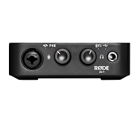 RODE AI-1 одноканальный USB аудиоинтерфейс с комбо XLR/инструмент. входом. Высококачественный усилитель для наушников и балансный TRS Jack выход