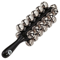 MEINL SLB25 Ручные бубенцы, деревянная эргономичная ручка, 25 стальных бубенцов, цвет черный