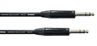 Cordial CPM 2,5 VV инструментальный кабель джек стерео 6,3 мм male/джек стерео 6,3 мм male, разъемы Neutrik, 2,5 м, черный