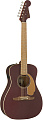 FENDER Malibu Player Burgundy Satin WN электроакустическая гитара, цвет бордовый