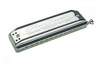 HOHNER Silver Concerto 7535/48 C (M753501)- губн. гармоника - Chromatic, 12 отв., 48 яз., корпус - серебро, крышки - серебро, язычки - медь (1.2 мм)