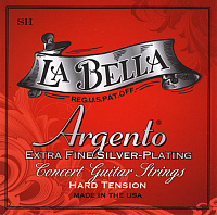 LA BELLA SH ARGENTO (ASPH) струны для классической гитары, натяжение сильное (суммарное натяжение 36,27 кг), нейлон, обмотка серебро