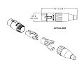 Amphenol AC3F  Разъем XLR кабельный мама, 3 контакта, штекер, штампованные контакты