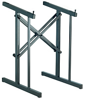 K&M 42040-000-55 раздвижная стойка под микшер шириной до 48 см, ш. 52 см, в. 72 см, нагрузка до 40 кг, алюминий, чёрный