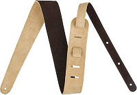 FENDER 2" Suede Strap Brown/Tan Reversible гитарный ремень двухсторонний, замша, цвет коричневый