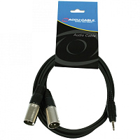 American Dj AC-J3S-2XM/1,5 Кабель миниджек 3.5 мм - 2 x XLRM, длина 1.5 метра