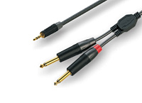ROXTONE GPTC100/5 Аудиокабель, D 5.5 мм (2x022 кв.мм), 3.5 мм stereo Jack  2x6.3 мм mono Jack, длина 5 метров