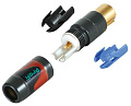 Neutrik NF2C-B/2 кабельный разъем RCA male (пара), черный-красный, позолоченные контакты, на кабель 3-7.3 мм