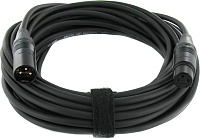 Cordial CPM 10 FM BLACK  микрофонный кабель XLR female/XLR male, разъемы Neutrik, 10,0 м, черный
