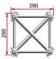 GUIL TQN290-3000 ферма 4-пунктовая, 290х290 мм, 3 м, с комплектом соединителей