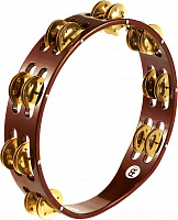 MEINL TA2B-AB  тамбурин деревянный профессиональный, без мембраны, 2 ряда джинглов (латунь), цвет африканский коричневый